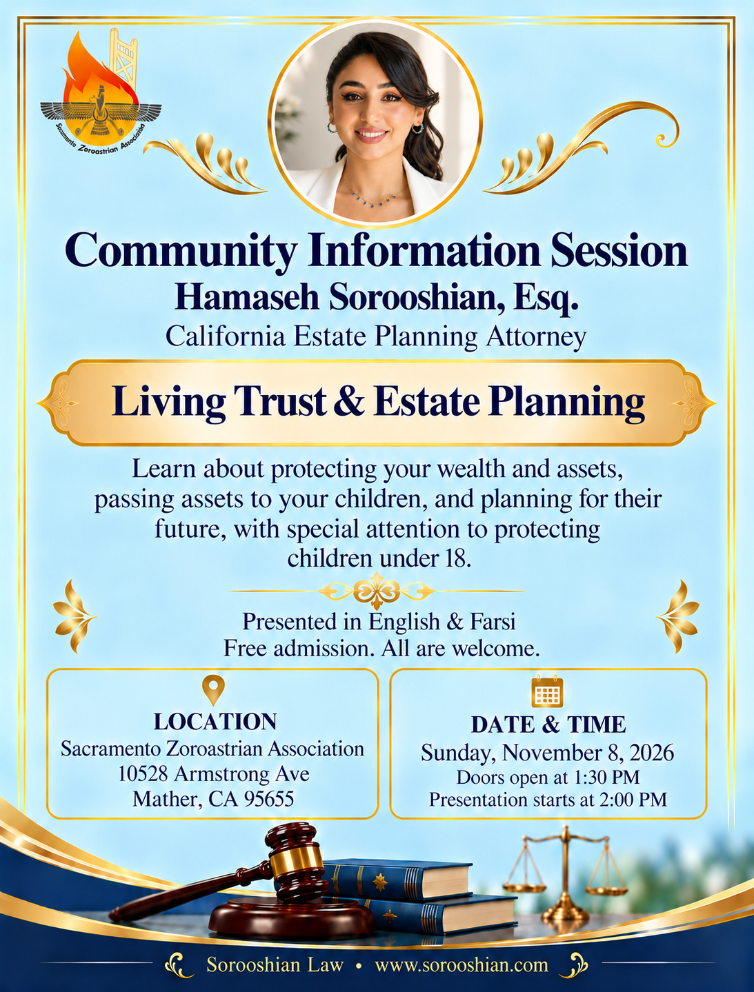 Community Information Session — English flyer